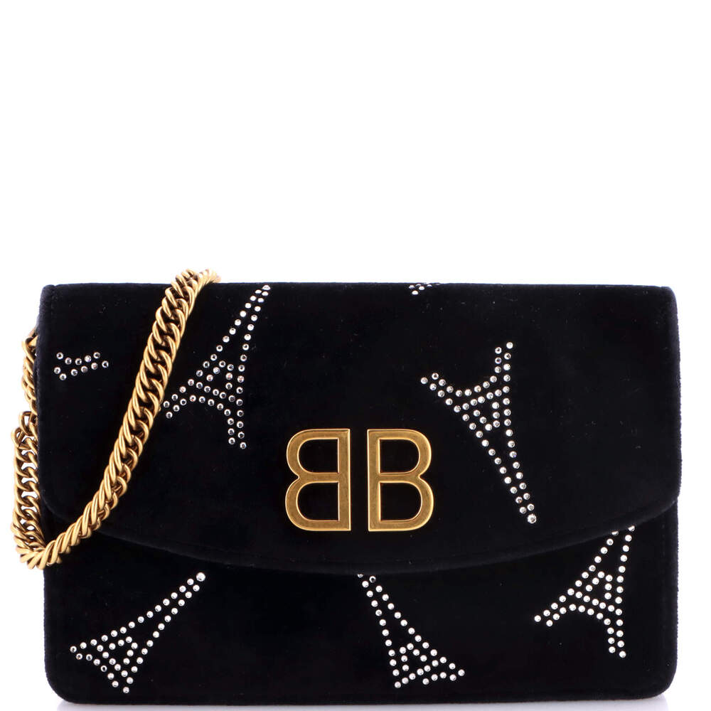 Balenciaga Bb Round Wallet On Chain #258675B64B